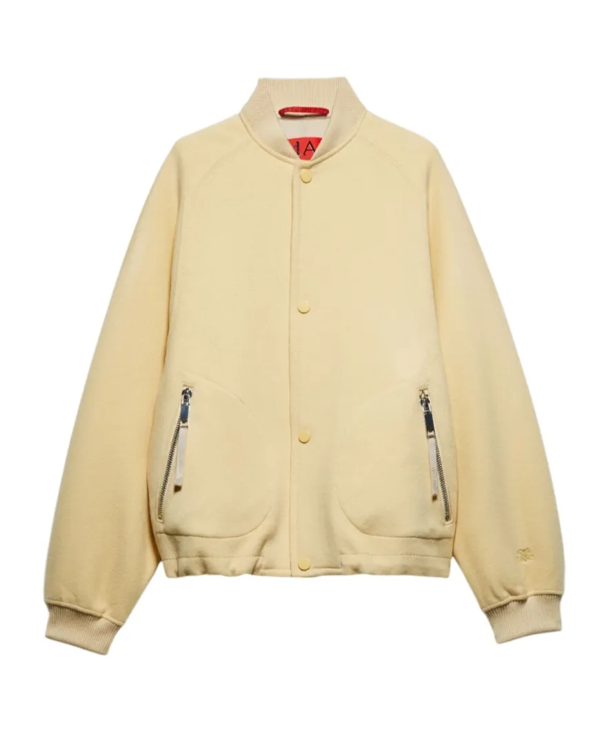 Double-Layer Wool Bomber Jacket