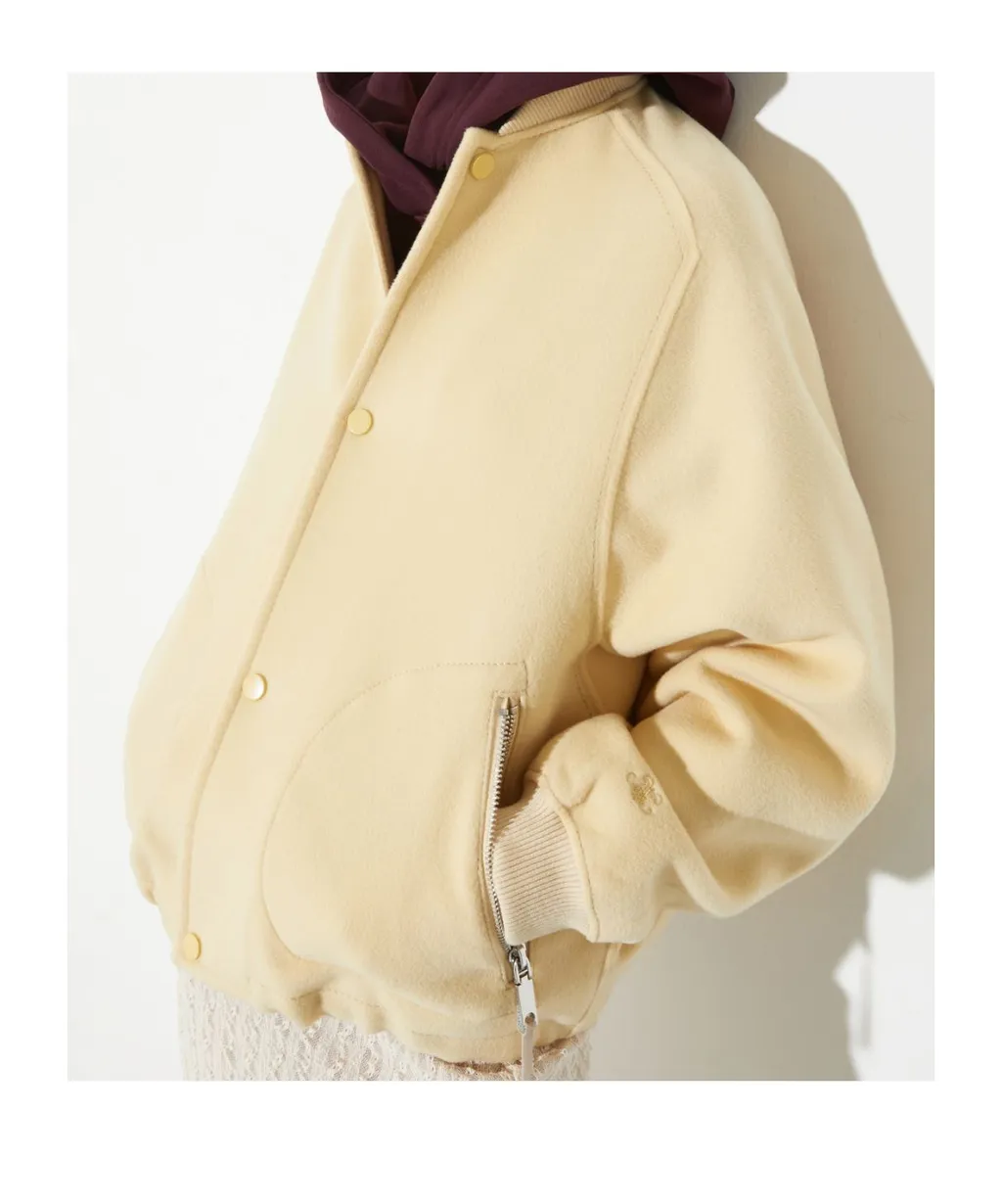 Double-Layer Wool Bomber Jacket