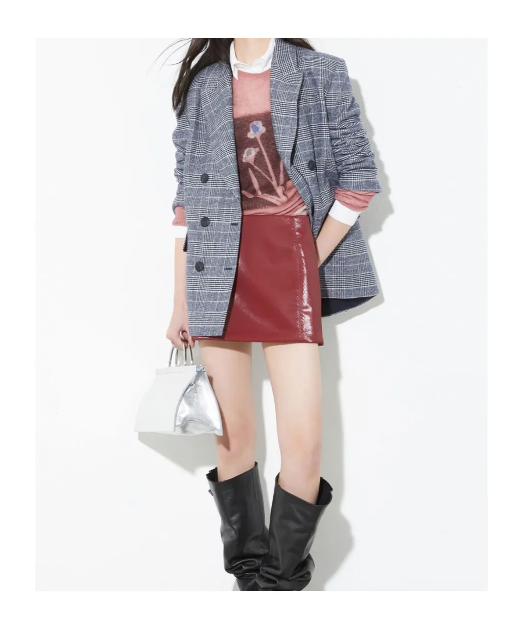Double-Breasted Flannel Suit Jacket