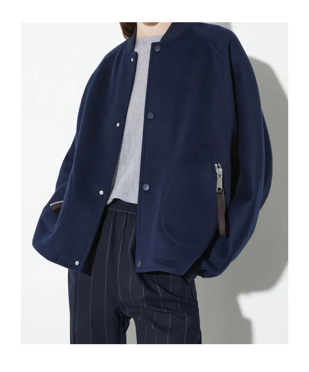Double-Layer Wool Bomber Jacket