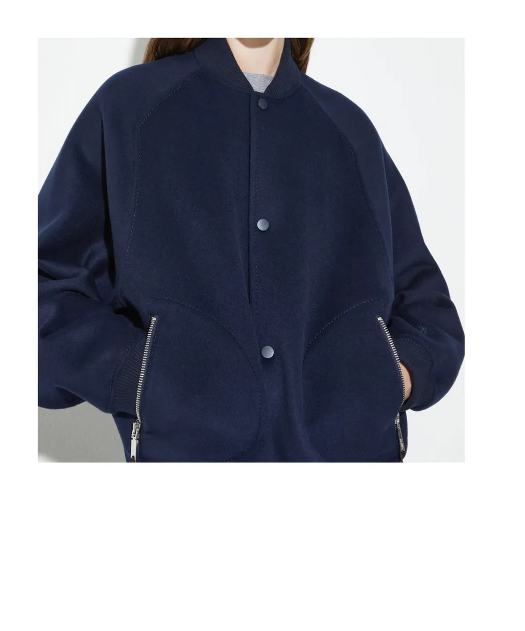 Double-Layer Wool Bomber Jacket