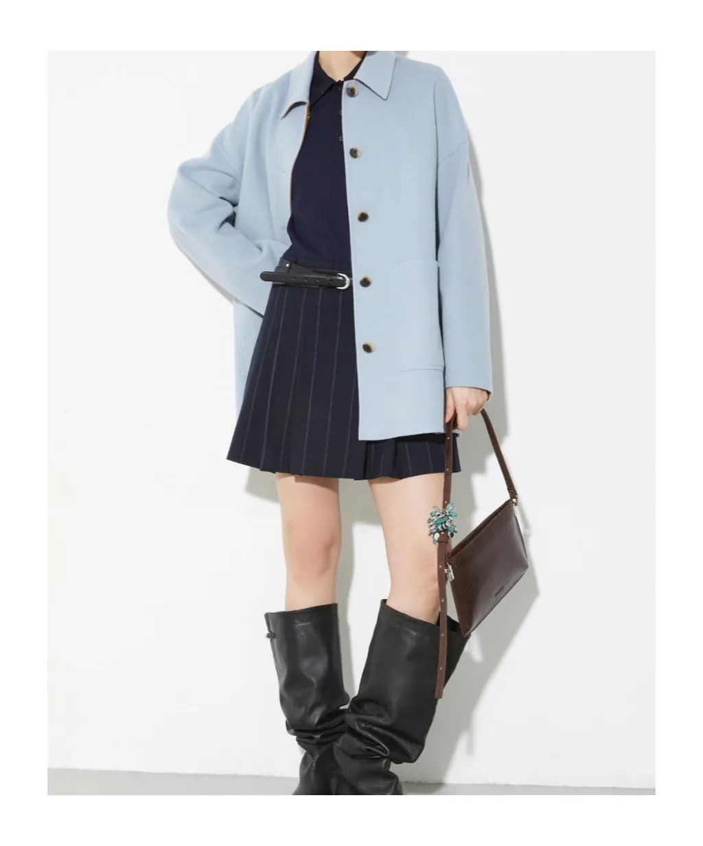 Double-Layer Wool Shirt Jacket