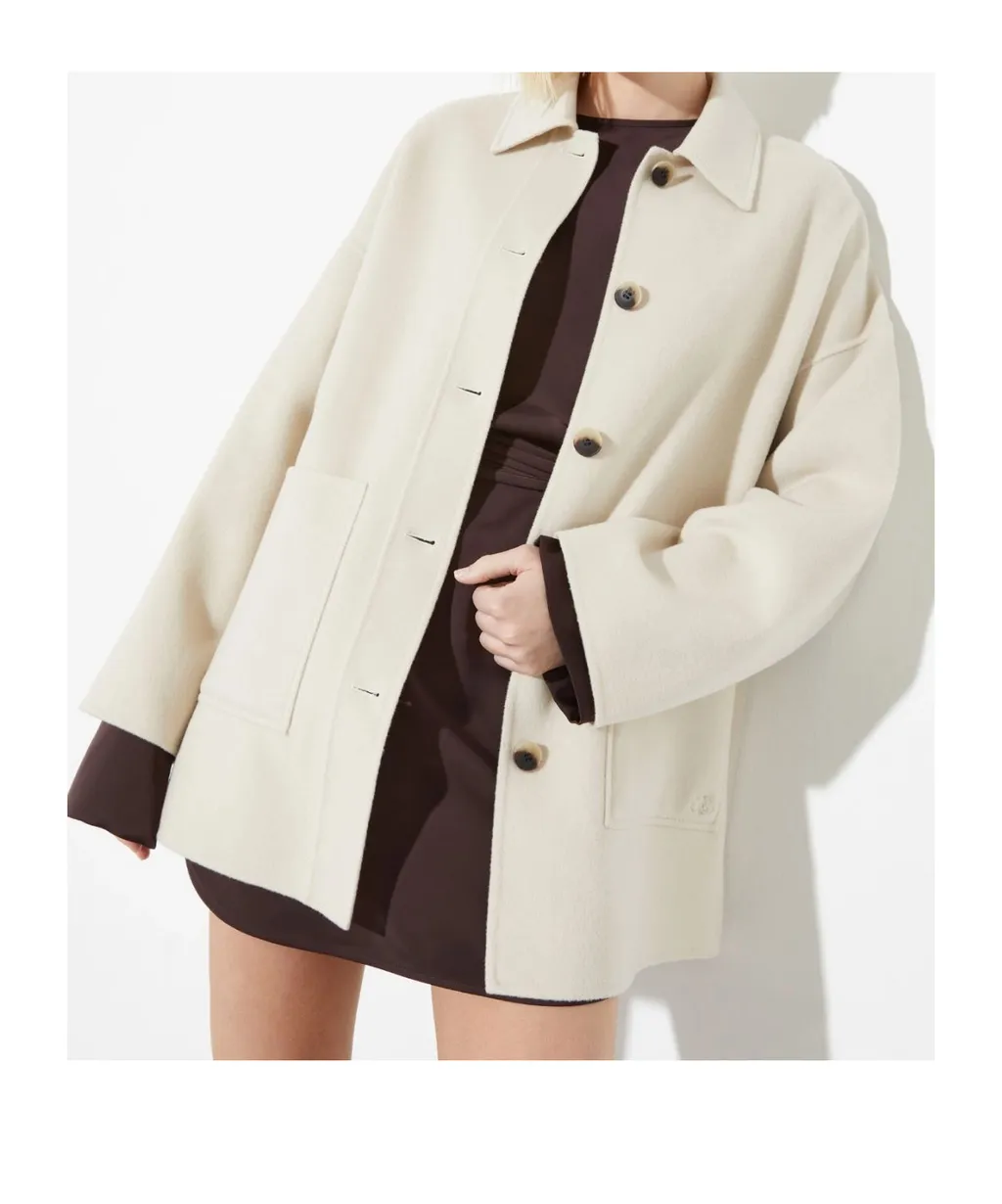 Double-Layer Wool Shirt Jacket