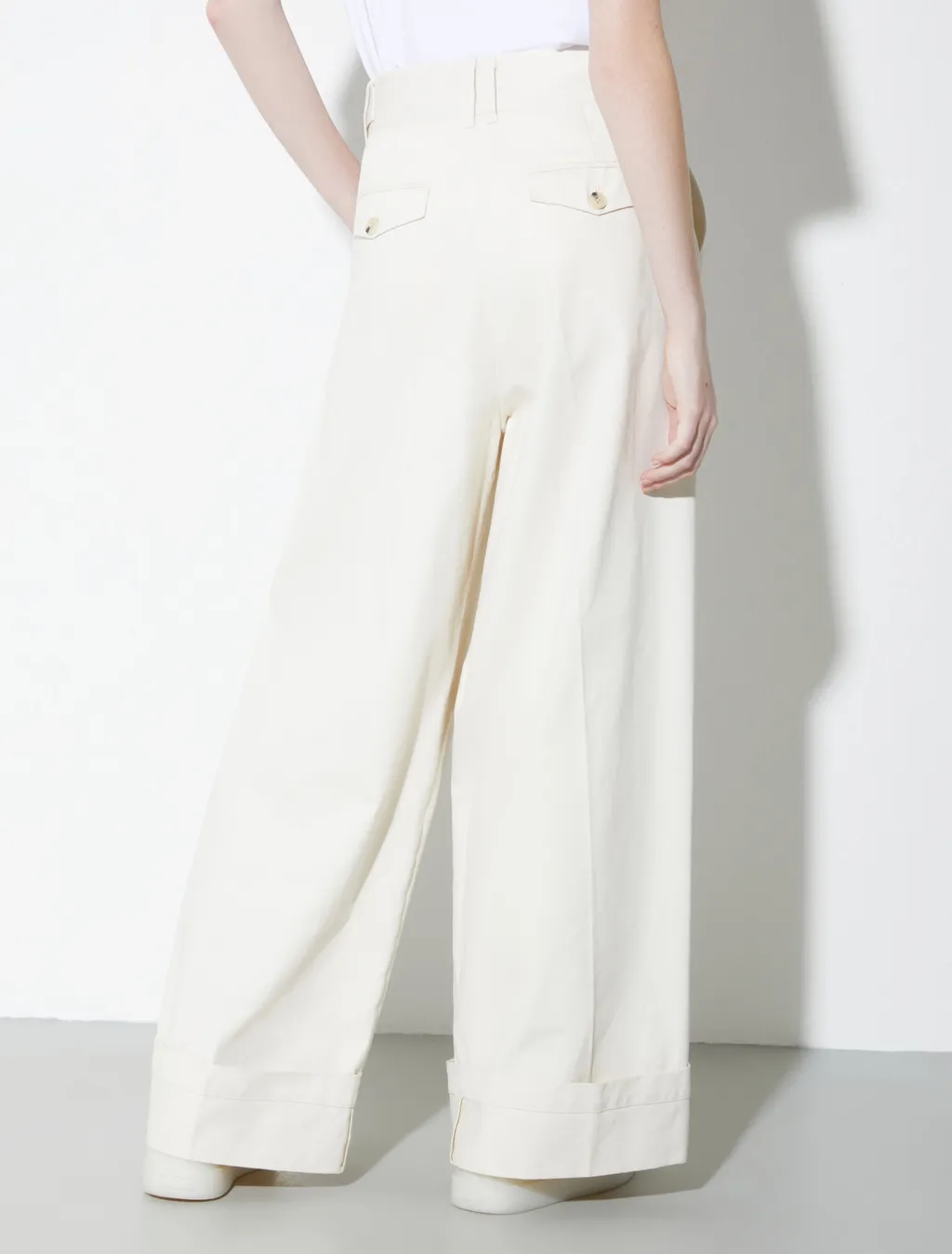 Wide-Leg Brushed Casual Pants
