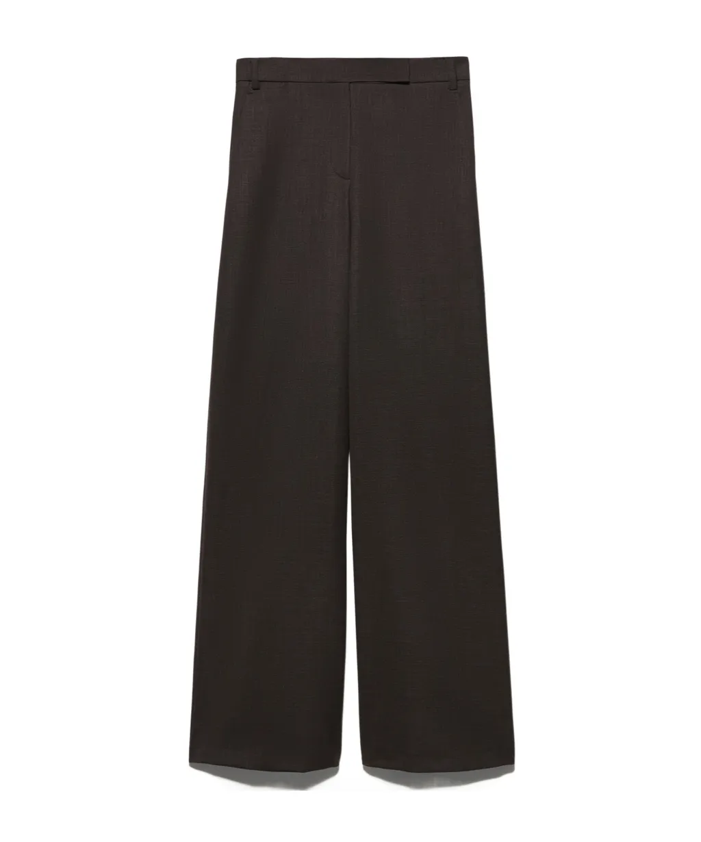Wide-Leg Wool Pants