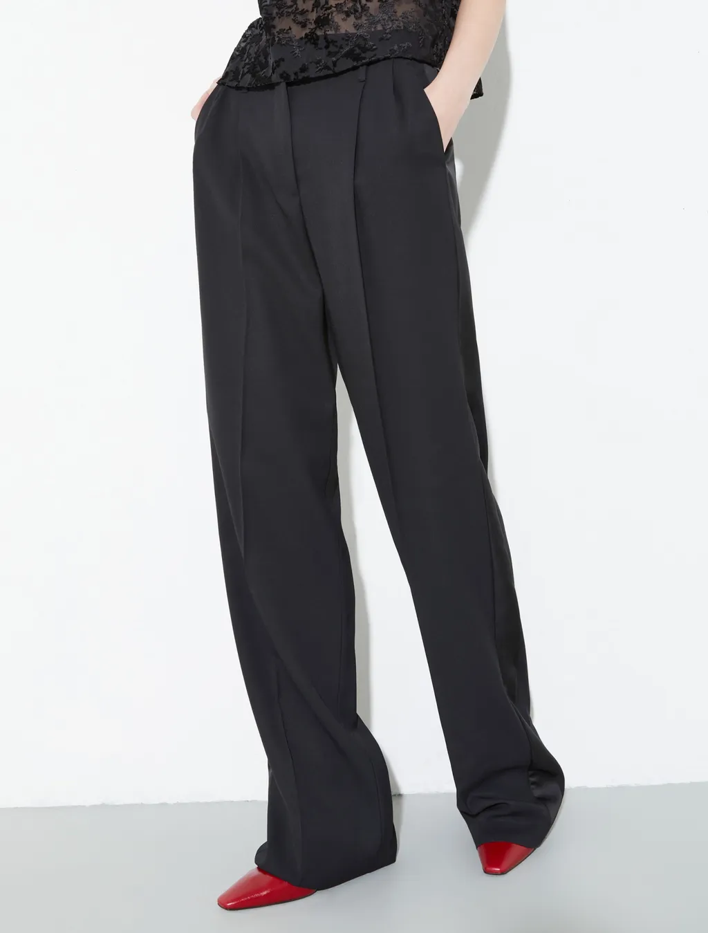 Wool Straight-Leg Swallowtail Trousers