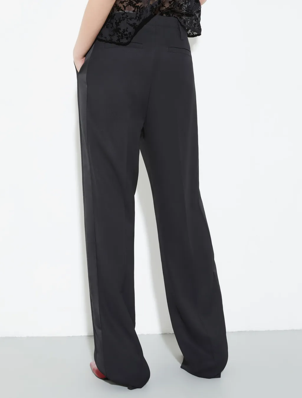 Wool Straight-Leg Swallowtail Trousers