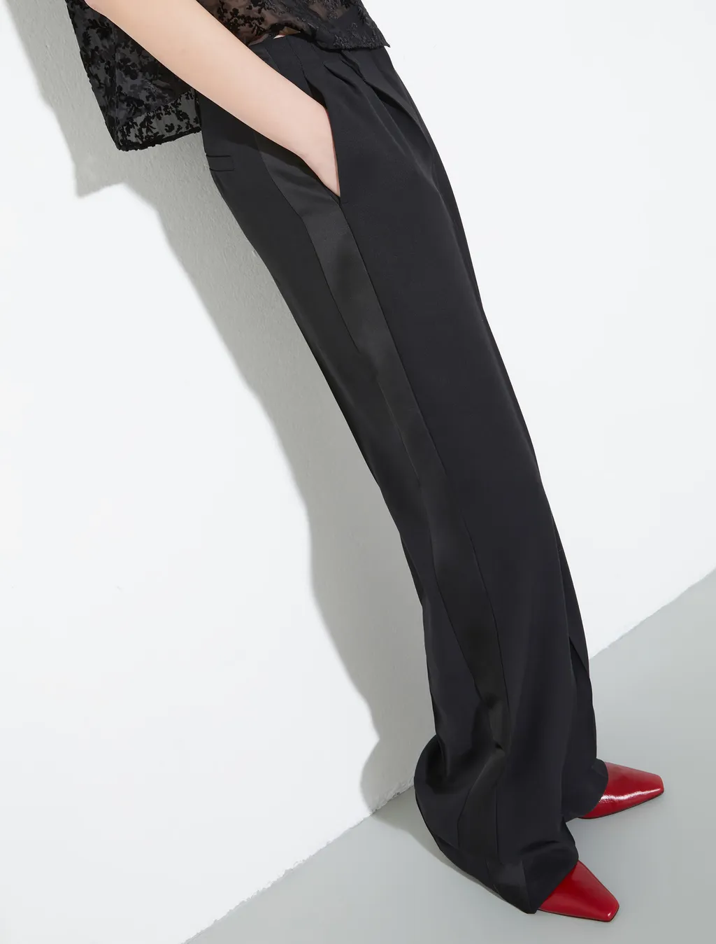 Wool Straight-Leg Swallowtail Trousers
