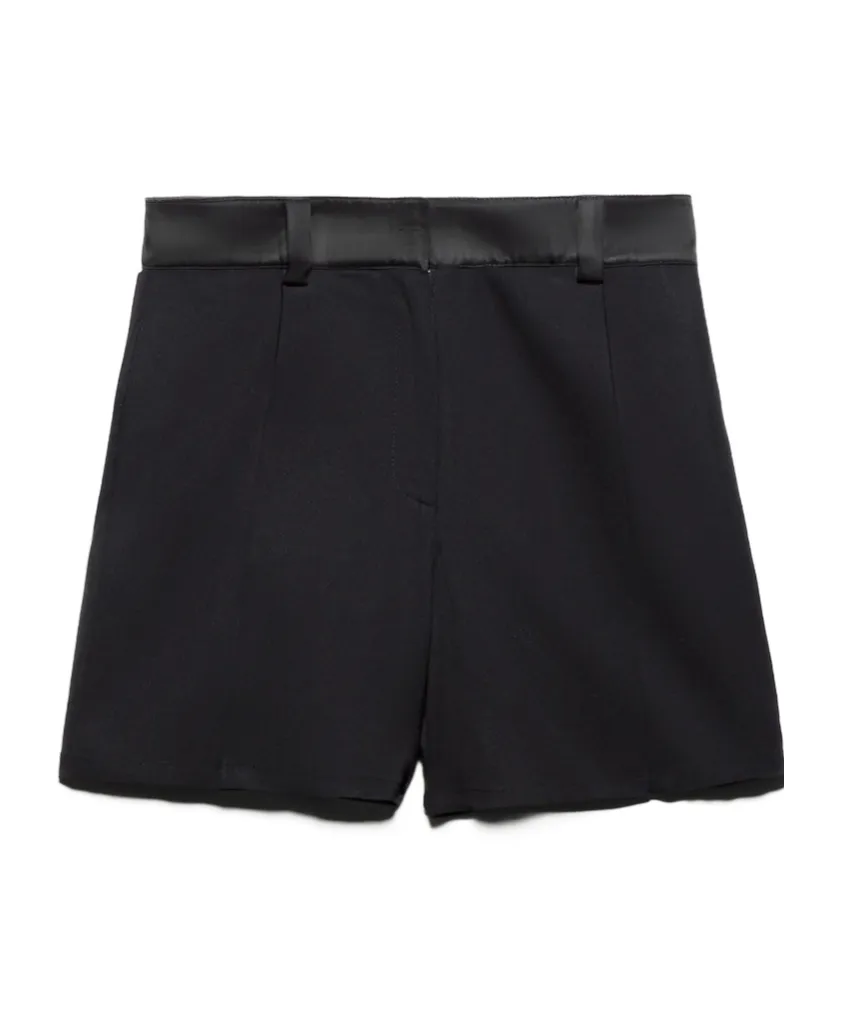 Wide-Leg Wool Shorts