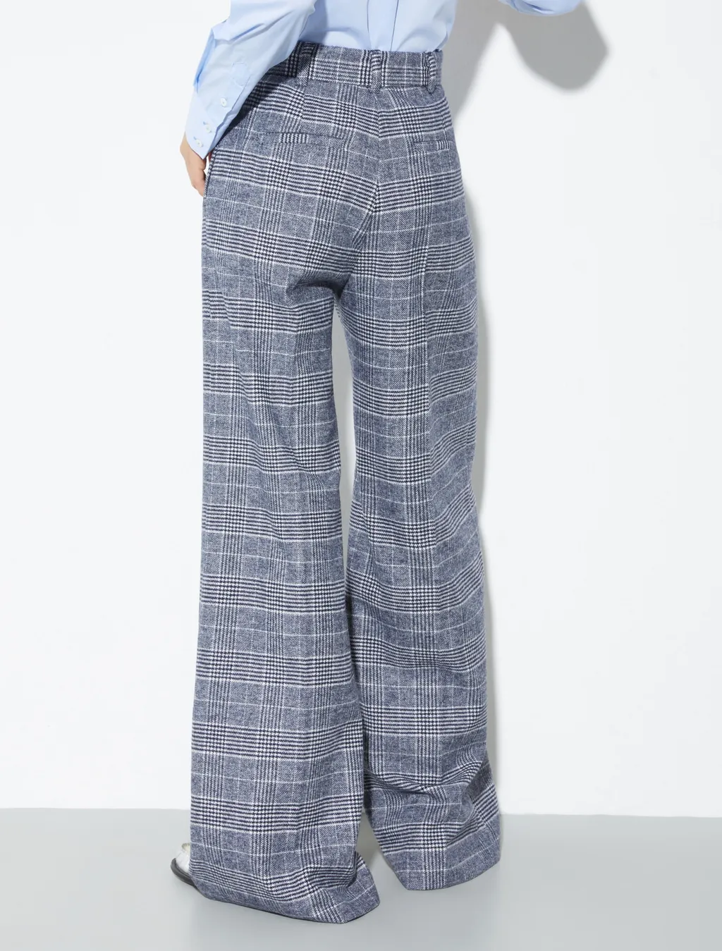 Wide-Leg Wool Casual Pants
