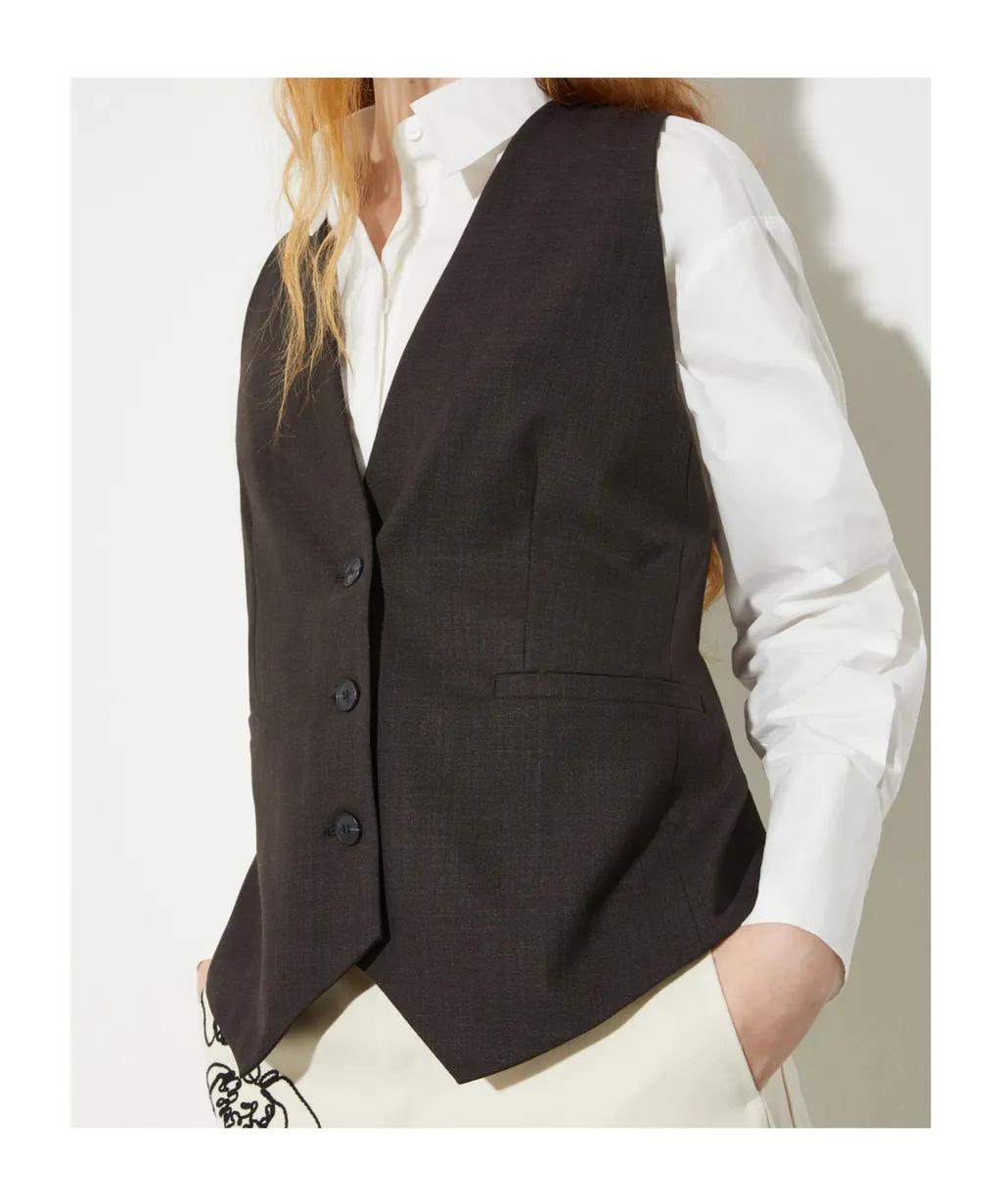 Wool Sleeveless Vest