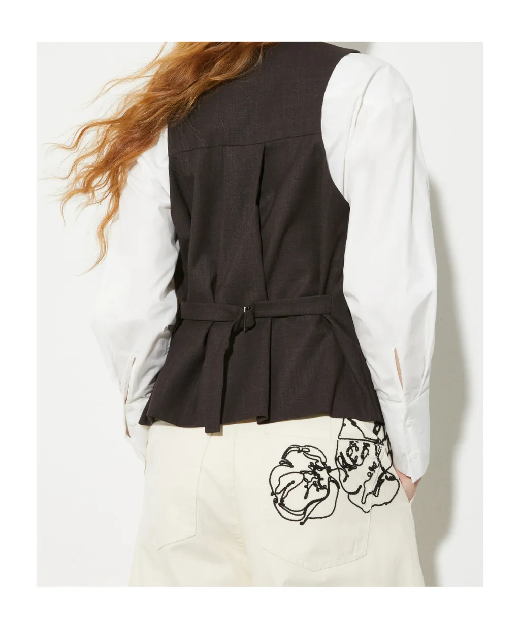 Wool Sleeveless Vest