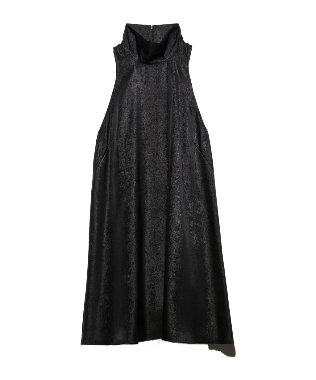 Laminated Suspender Mini Dress