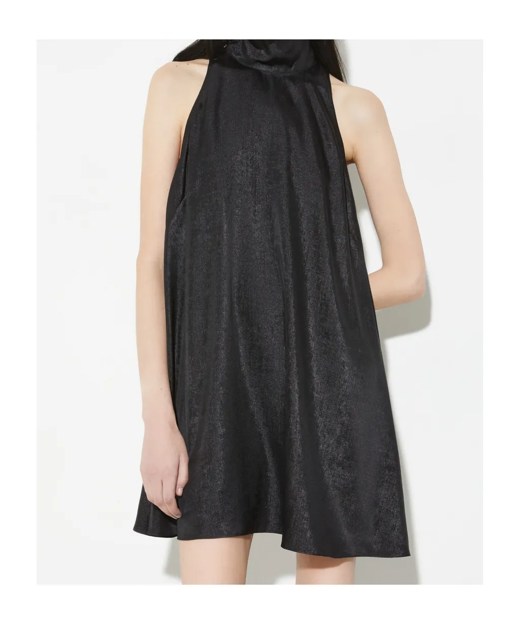 Laminated Suspender Mini Dress