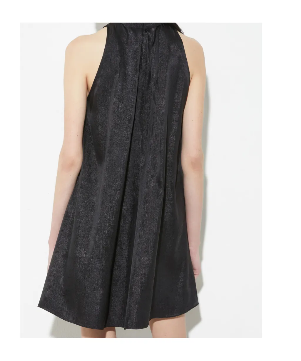 Laminated Suspender Mini Dress