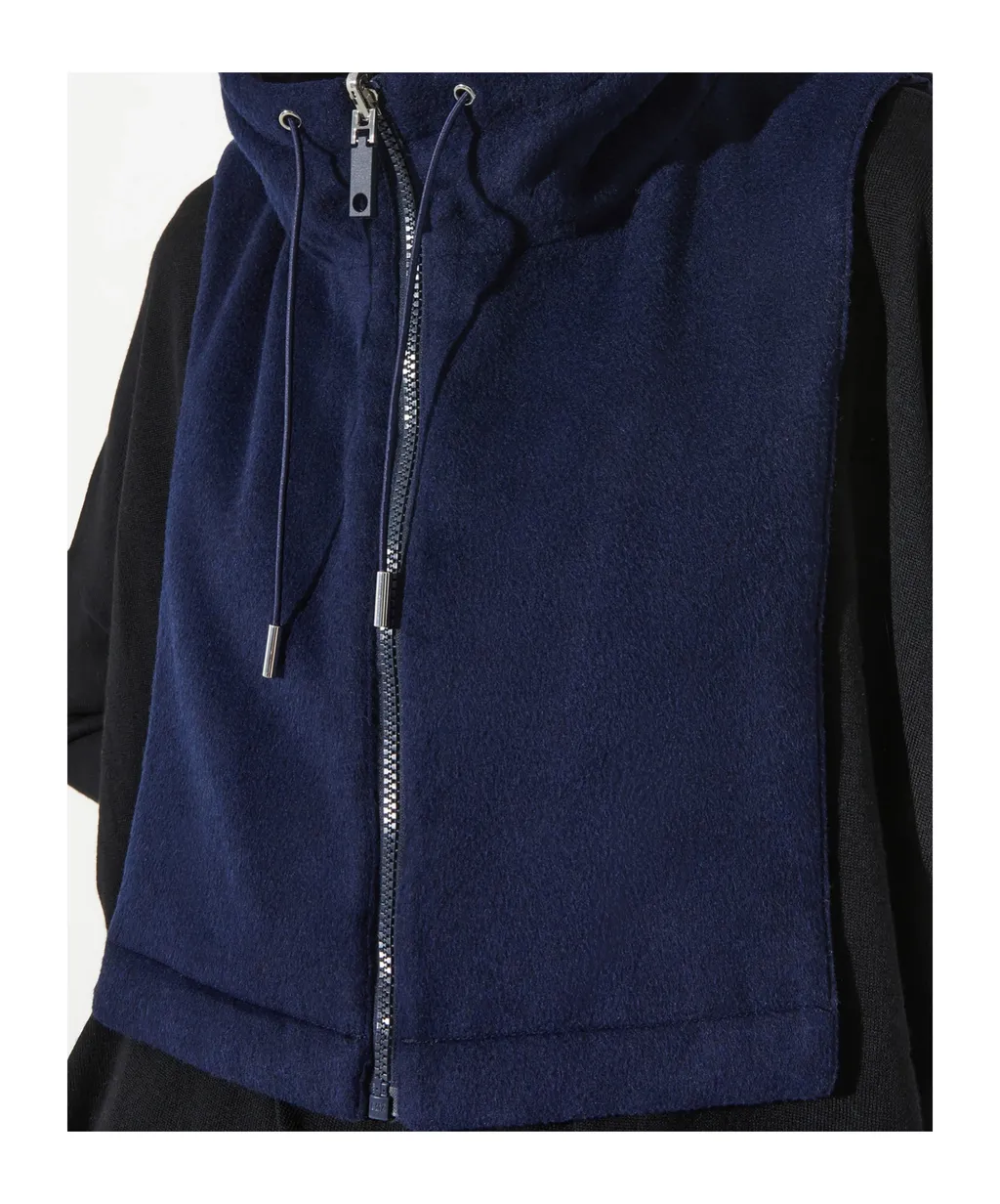 Wool Double-Sided Hooded Collar