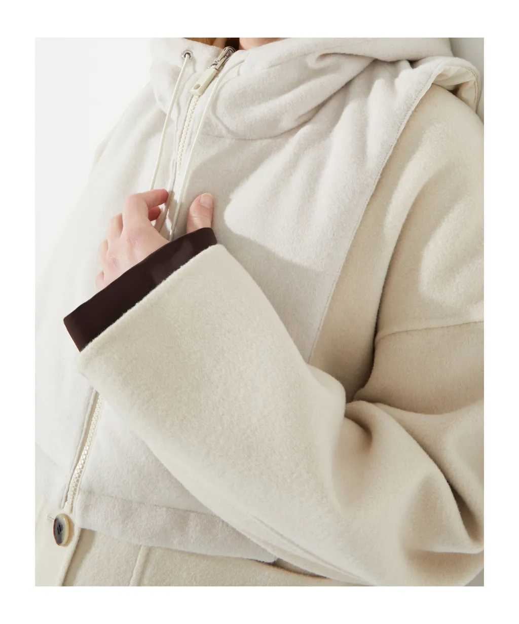 Wool Double-Sided Hooded Collar