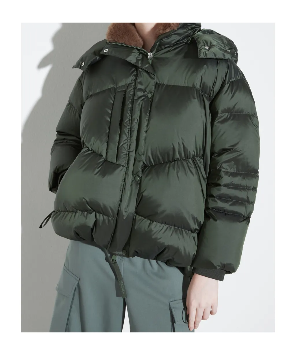 Oversized Hooded Down Jacket
