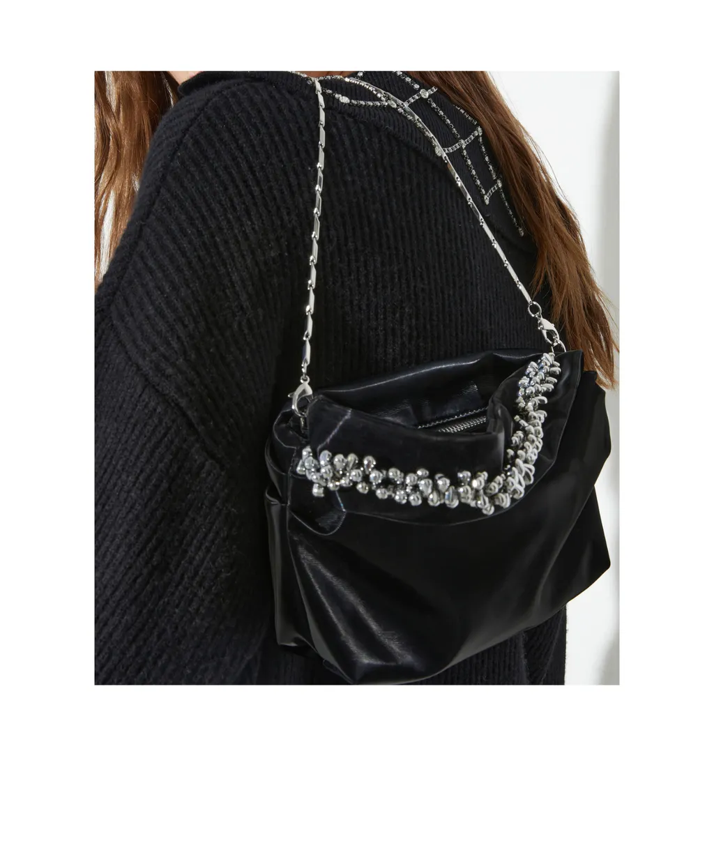 Zippered Shoulder Bag