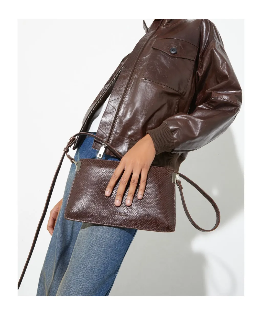 Zippered Shoulder Bag