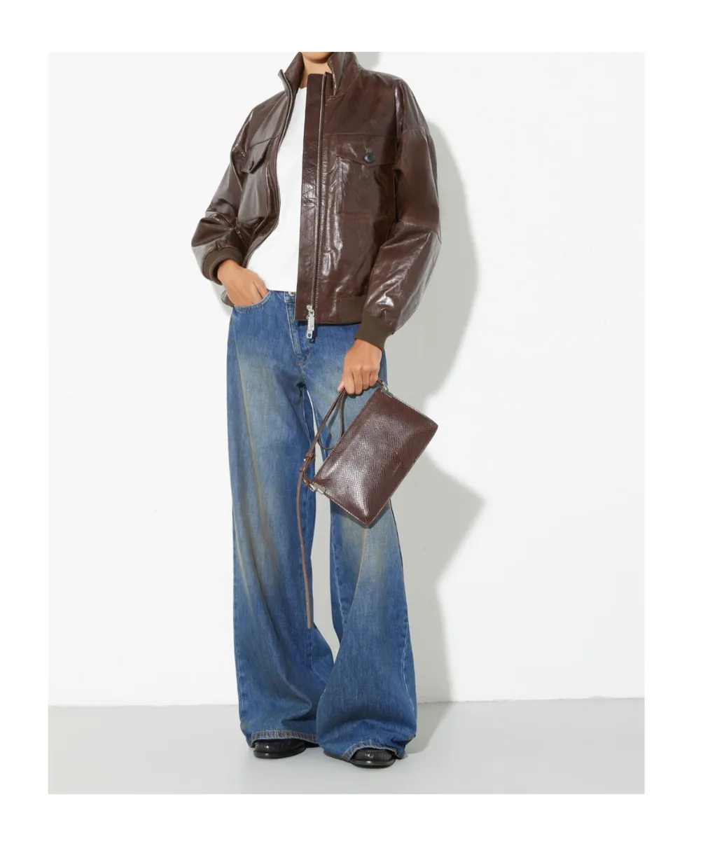 Zippered Shoulder Bag