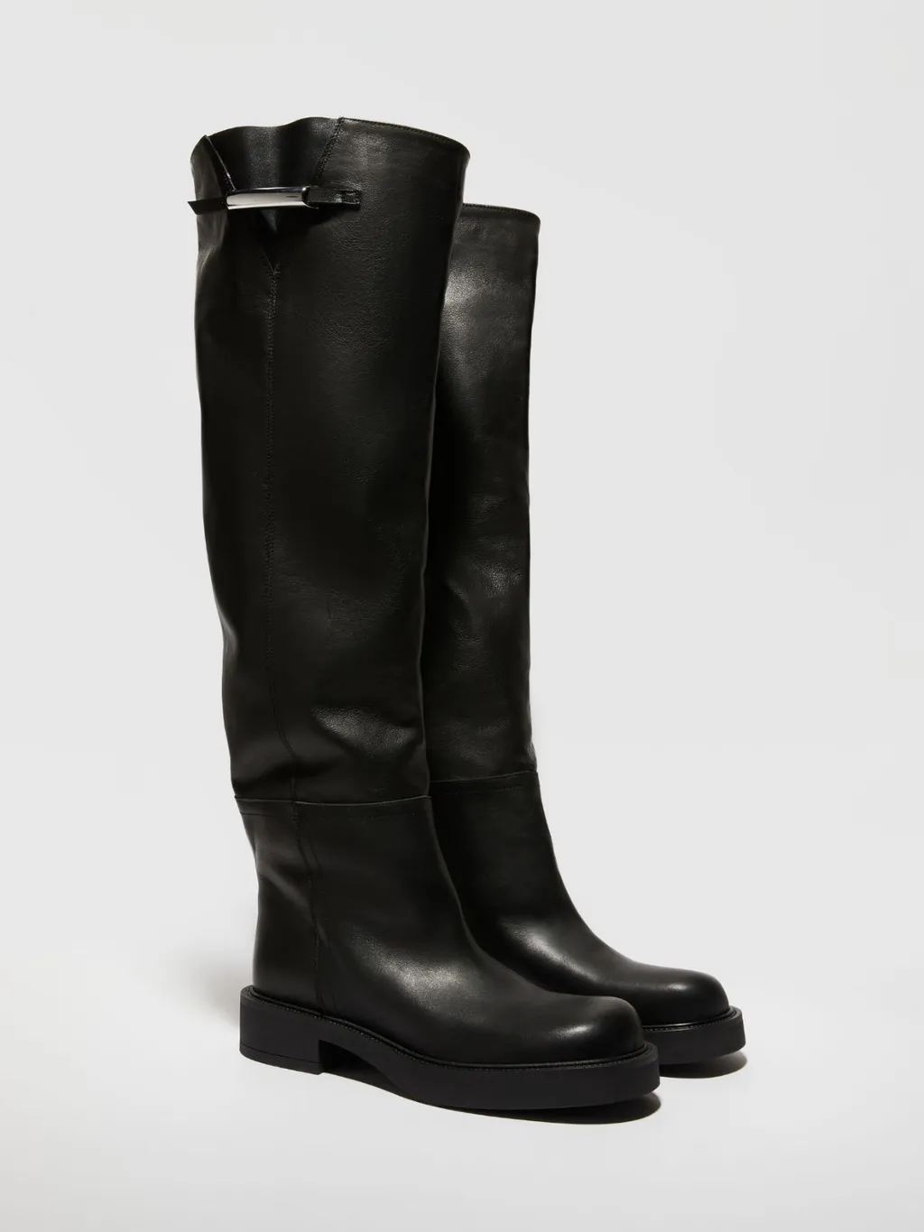 Round-Toe Knee-High Boots