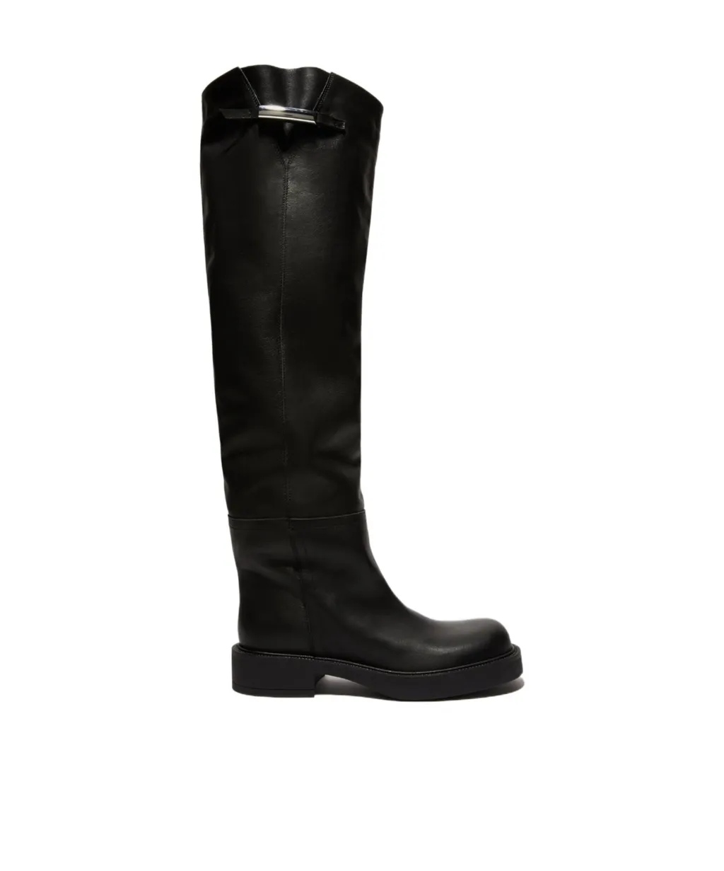Round-Toe Knee-High Boots