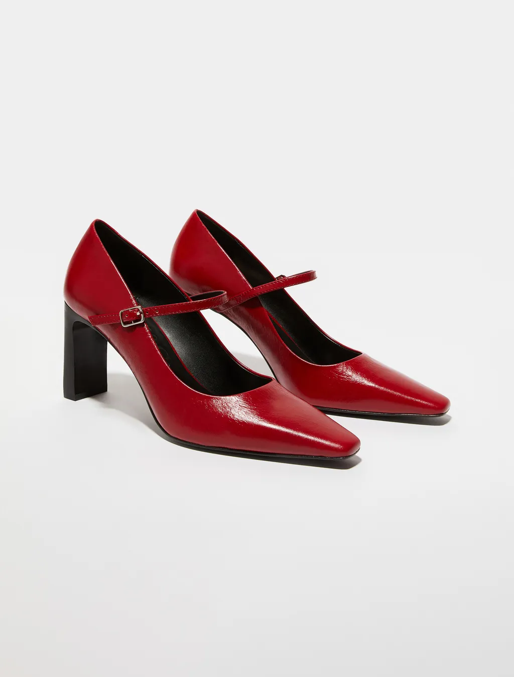 Square-Toed Mary Jane Shoes