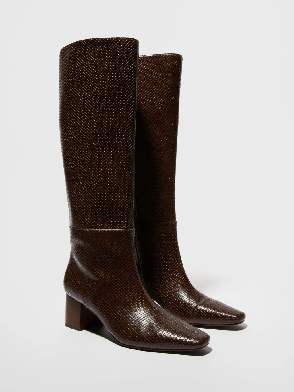 Chunky-Heeled Knee-High Boots