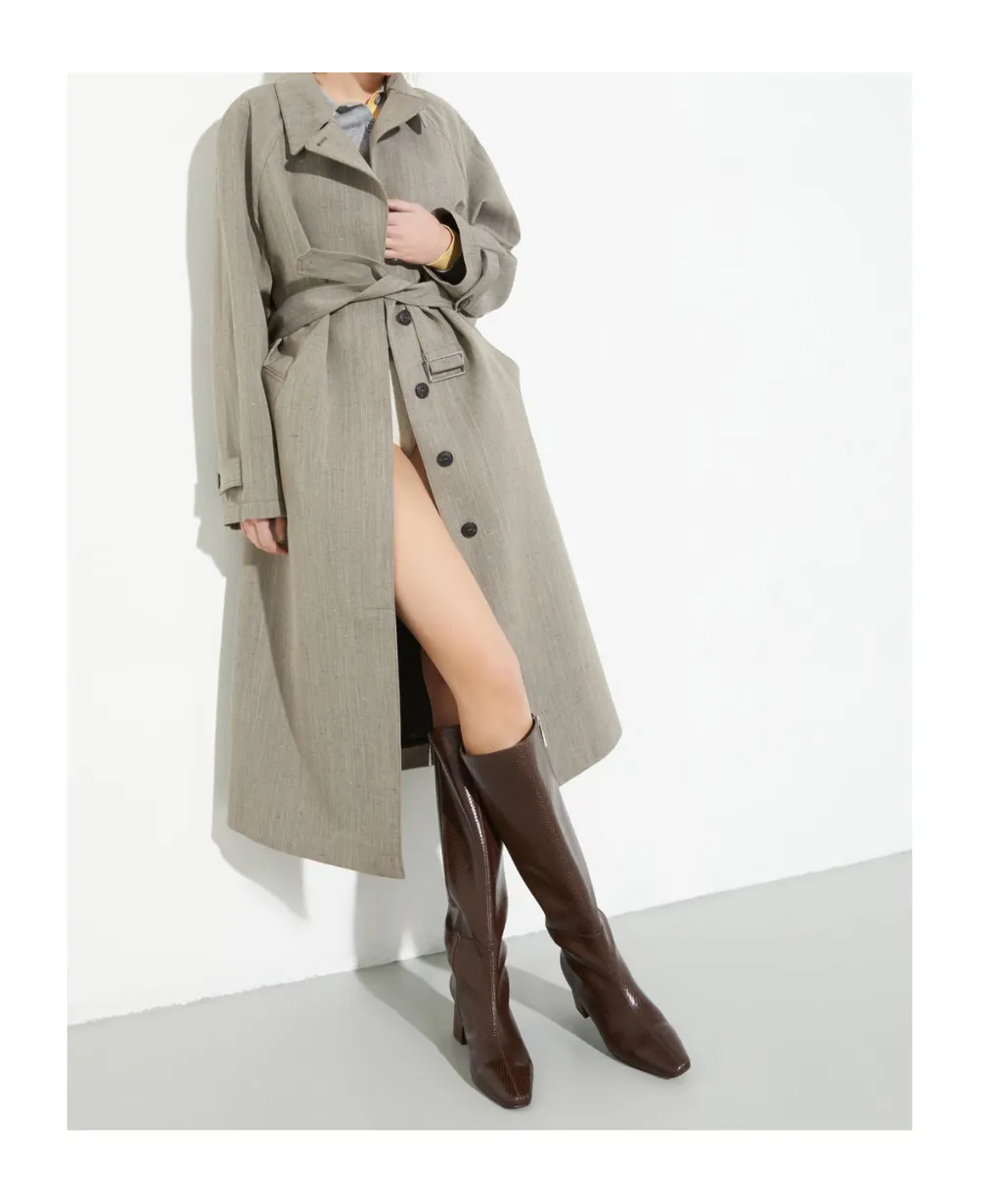 Chunky-Heeled Knee-High Boots