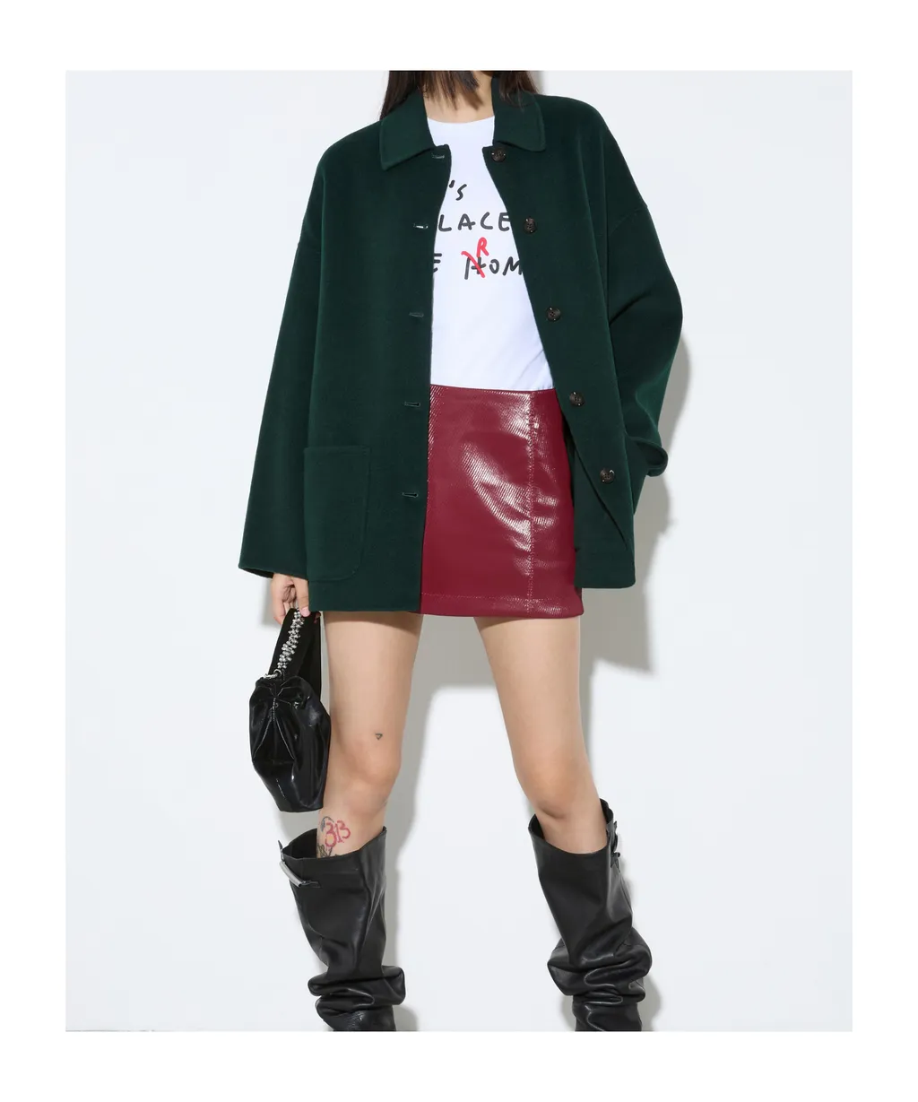 Double-Sided Wool Shacket