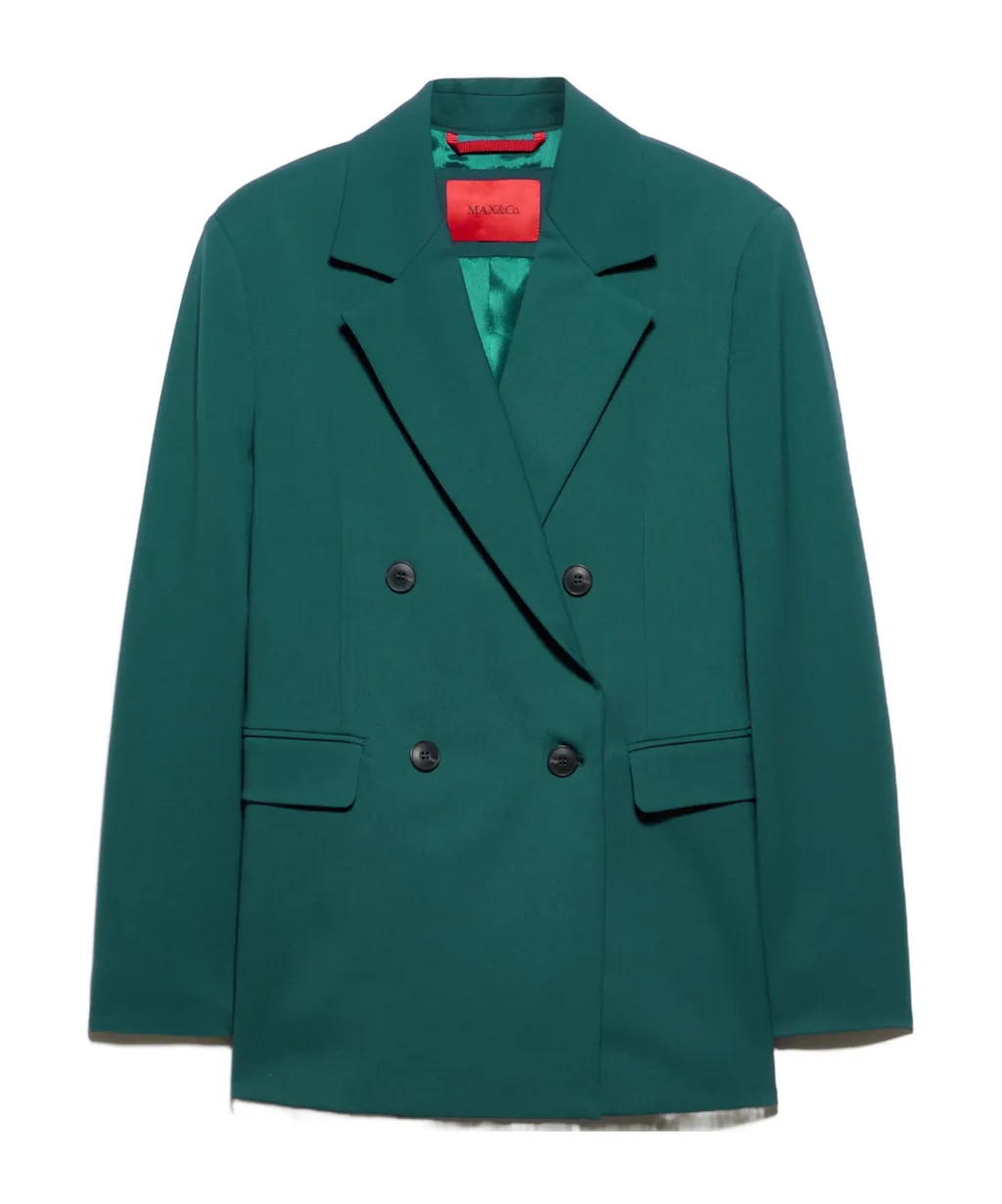Double-Breasted Gabardine Blazer