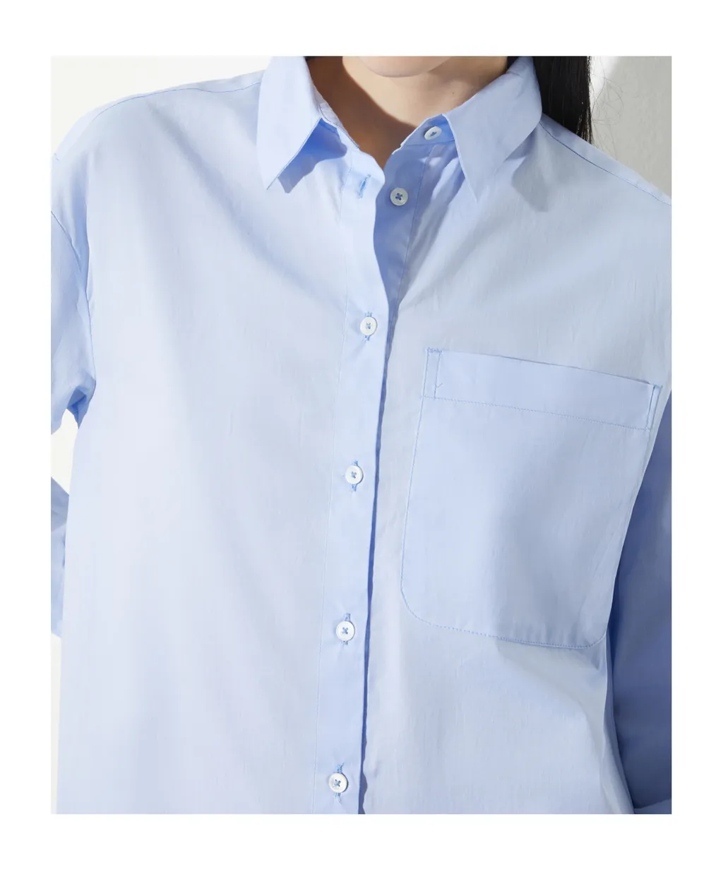 Loose-Fitting Poplin Shirt