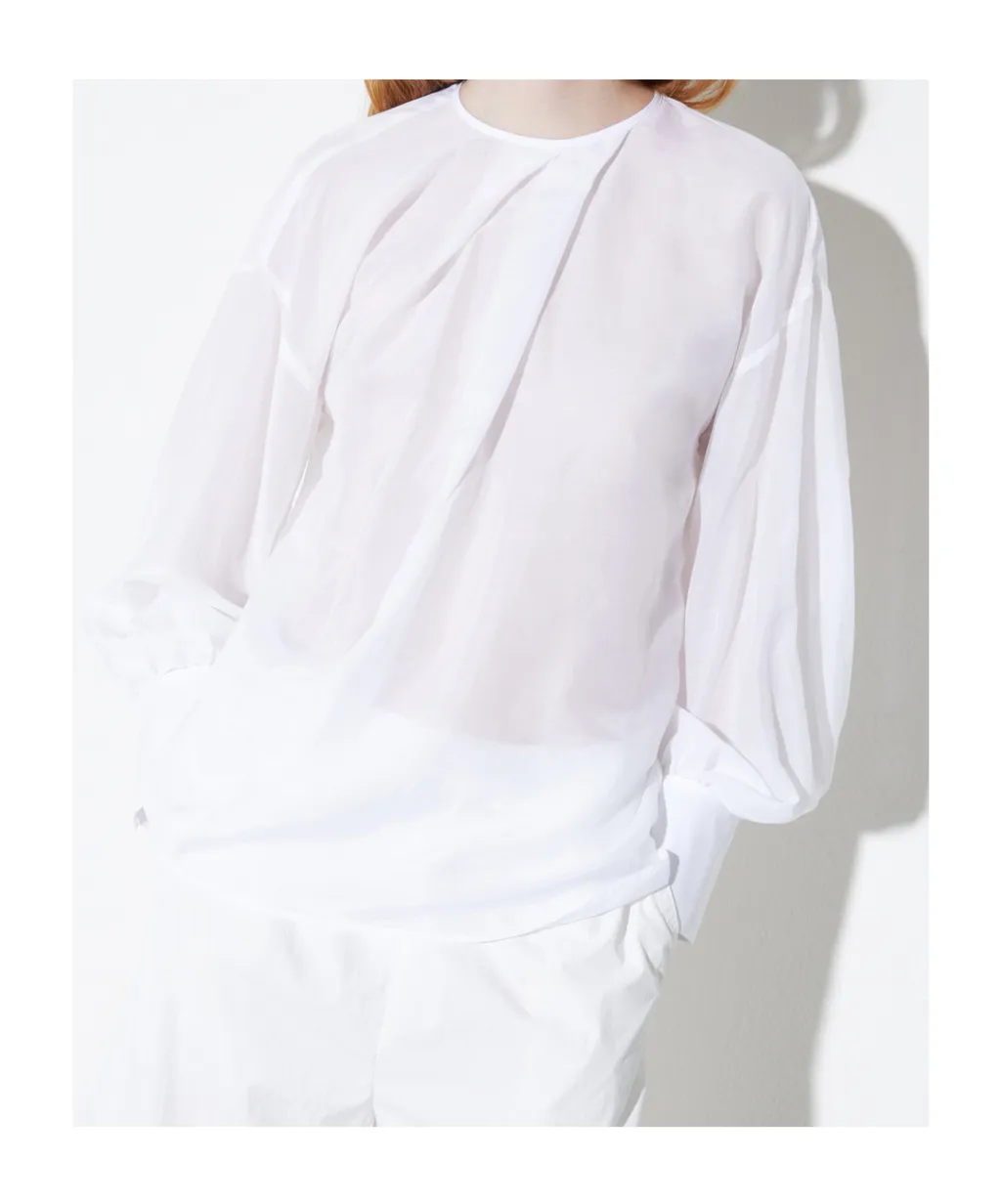 Silk And Cotton Voile Blouse