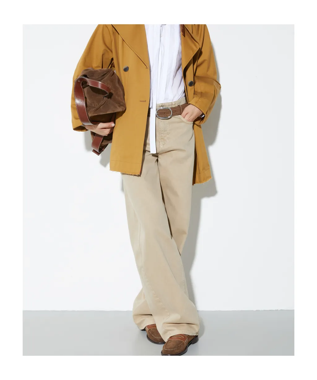Barrel Leg Drill Trousers