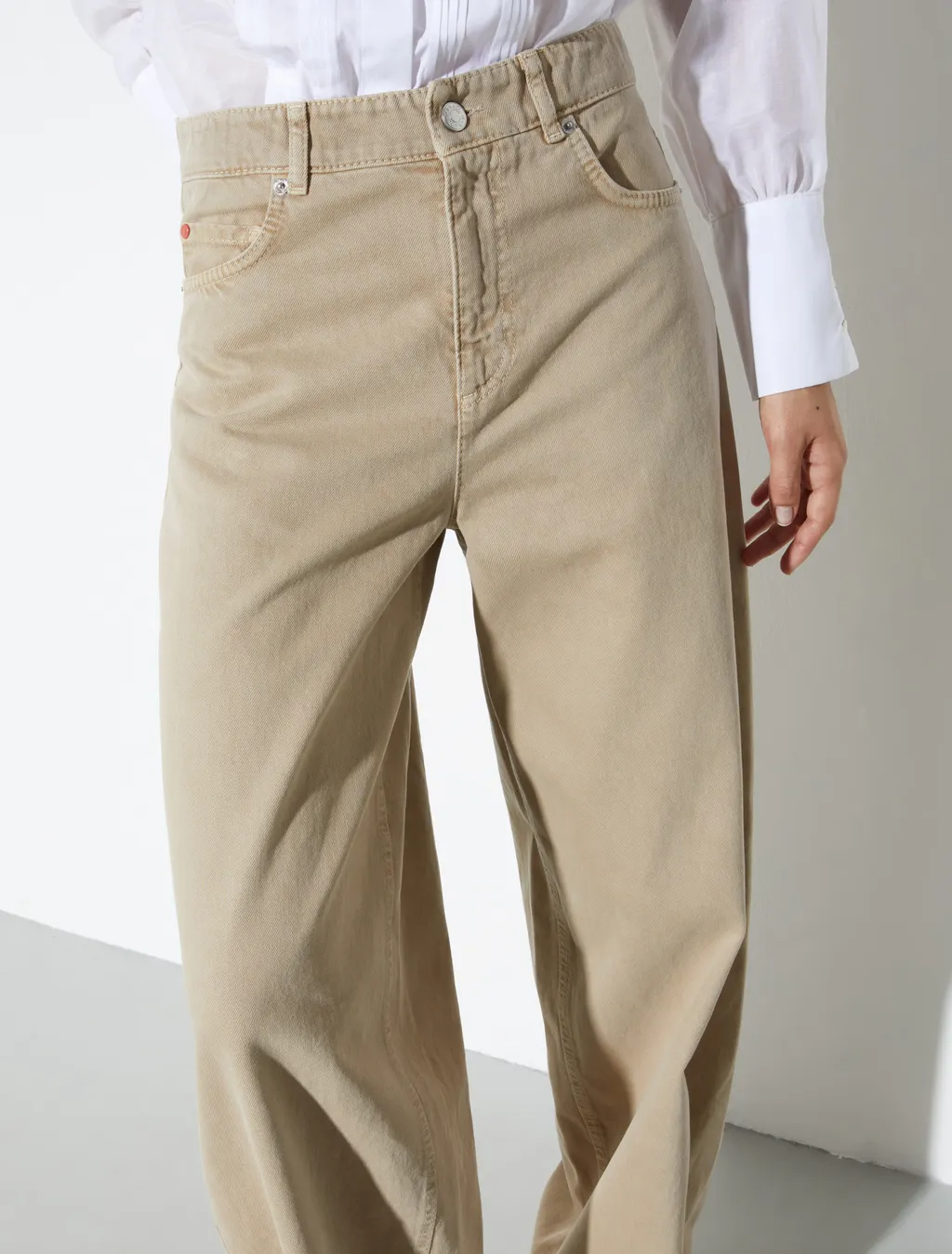 Barrel Leg Drill Trousers
