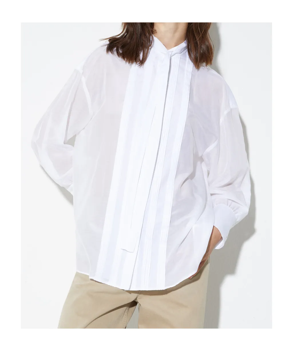 Cotton And Silk Voile Shirt