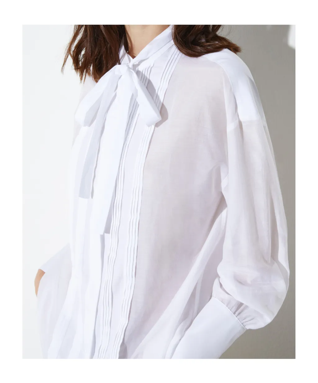 Cotton And Silk Voile Shirt