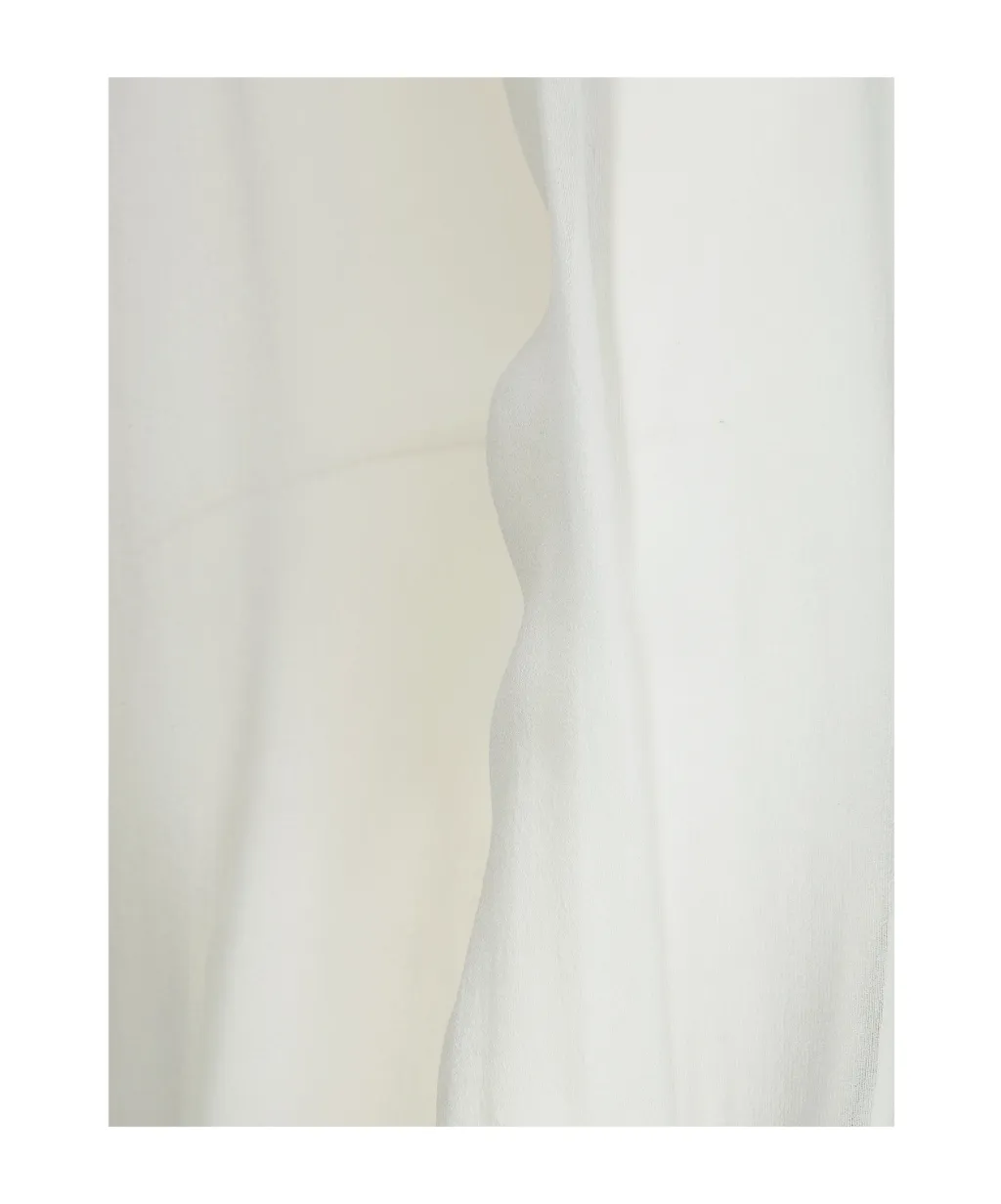 Elisabetta Franchi Sash Belt Georgette CrÊPe Fabric Blouse