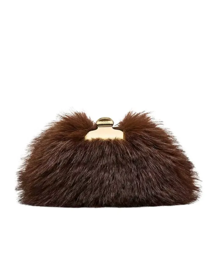 Marc Jacobs The Faux Fur Glam Small Clutch Bag