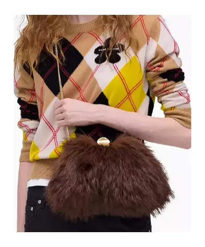 Marc Jacobs The Faux Fur Glam Small Clutch Bag