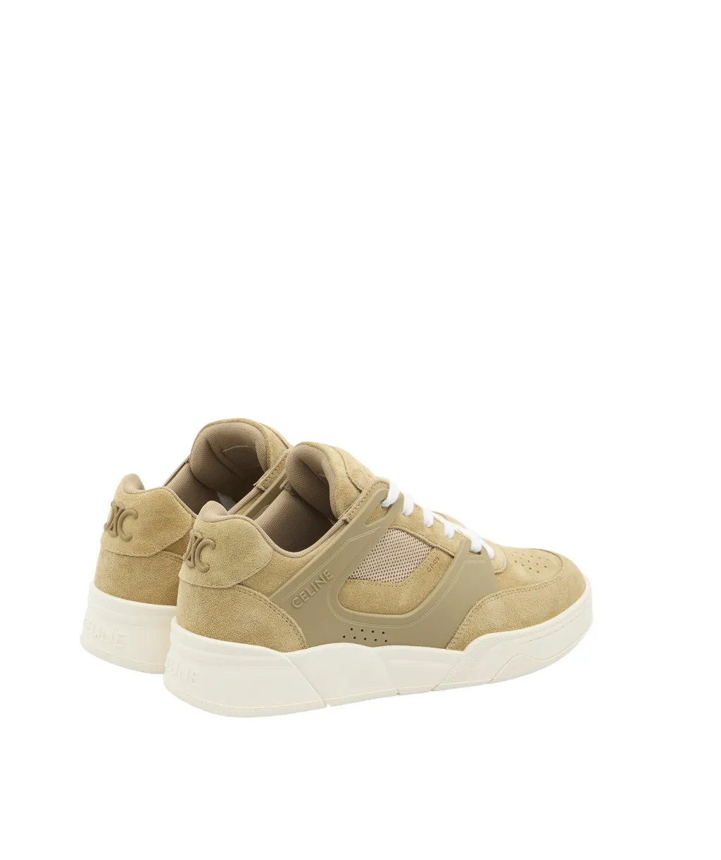 Celine Trainer Ct-09 Low Lace-Up Sneaker In Suede Calfskin And Mesh
