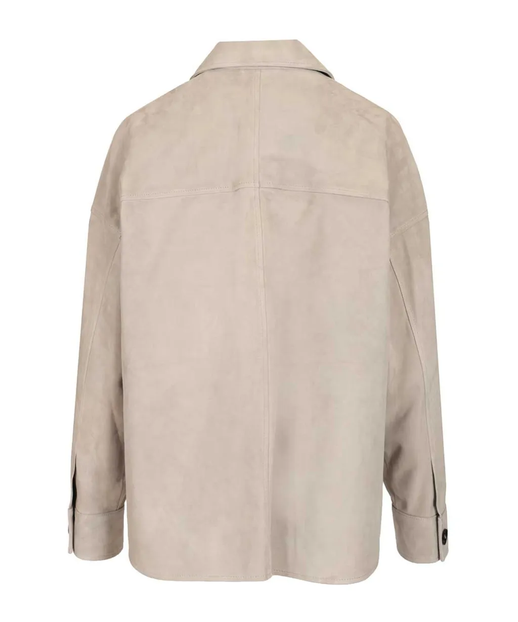 Arma Kaylee Suede Patch-Pocket Jacket