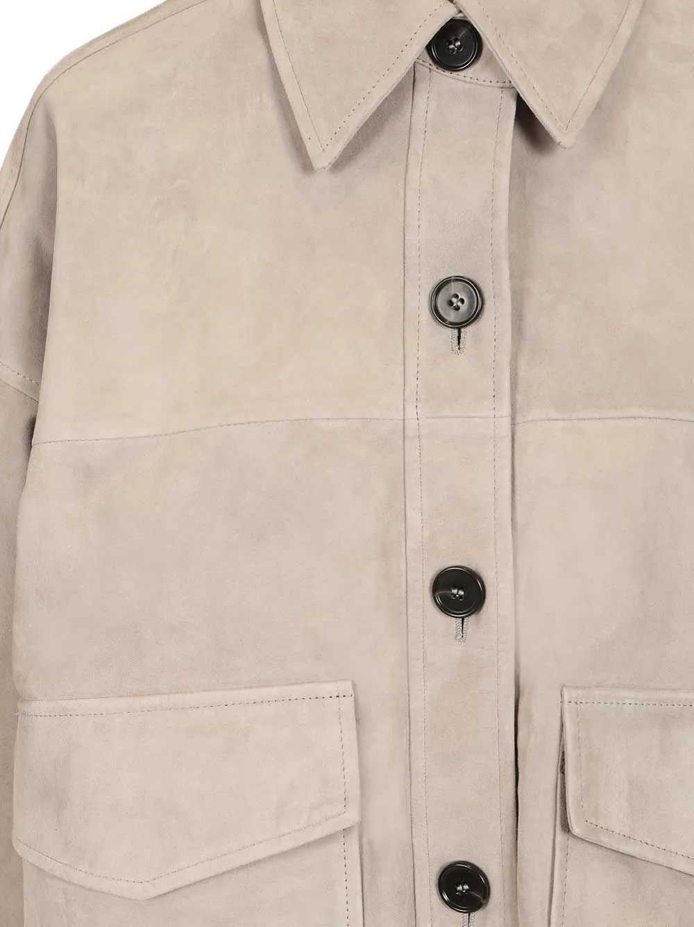 Arma Kaylee Suede Patch-Pocket Jacket