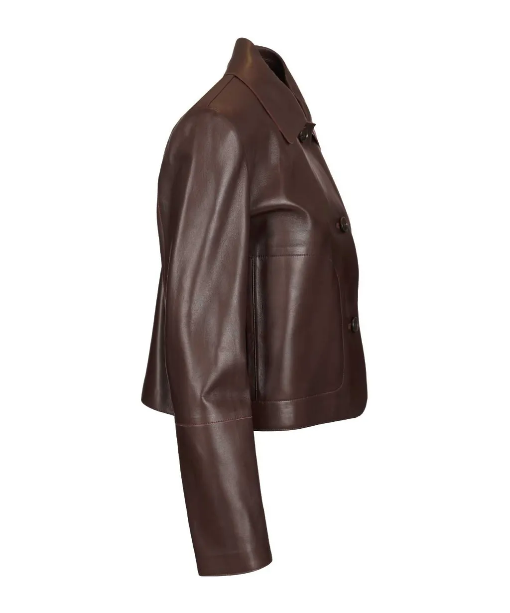 Arma Emy Cropped Leather Jacket