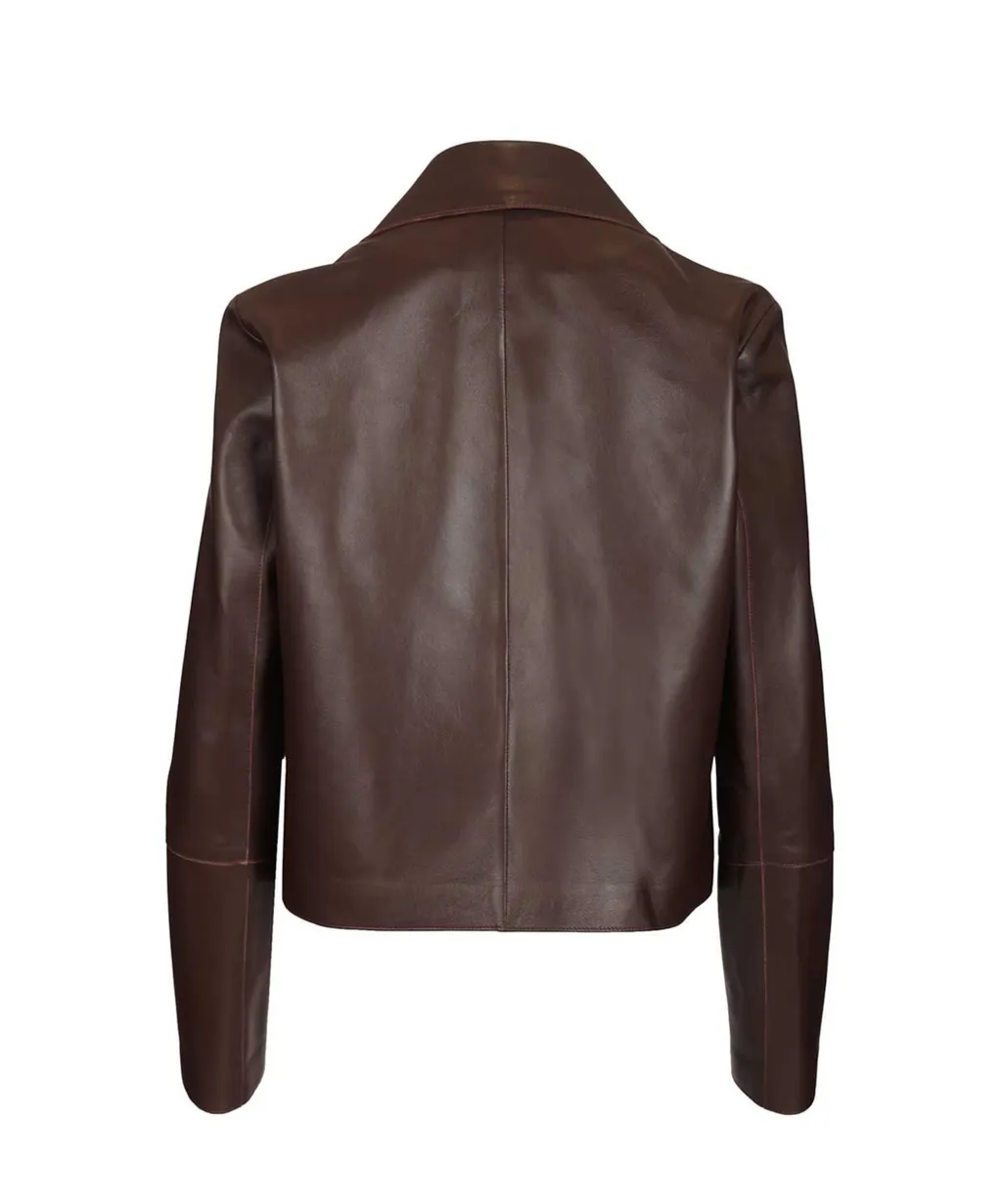Arma Emy Cropped Leather Jacket