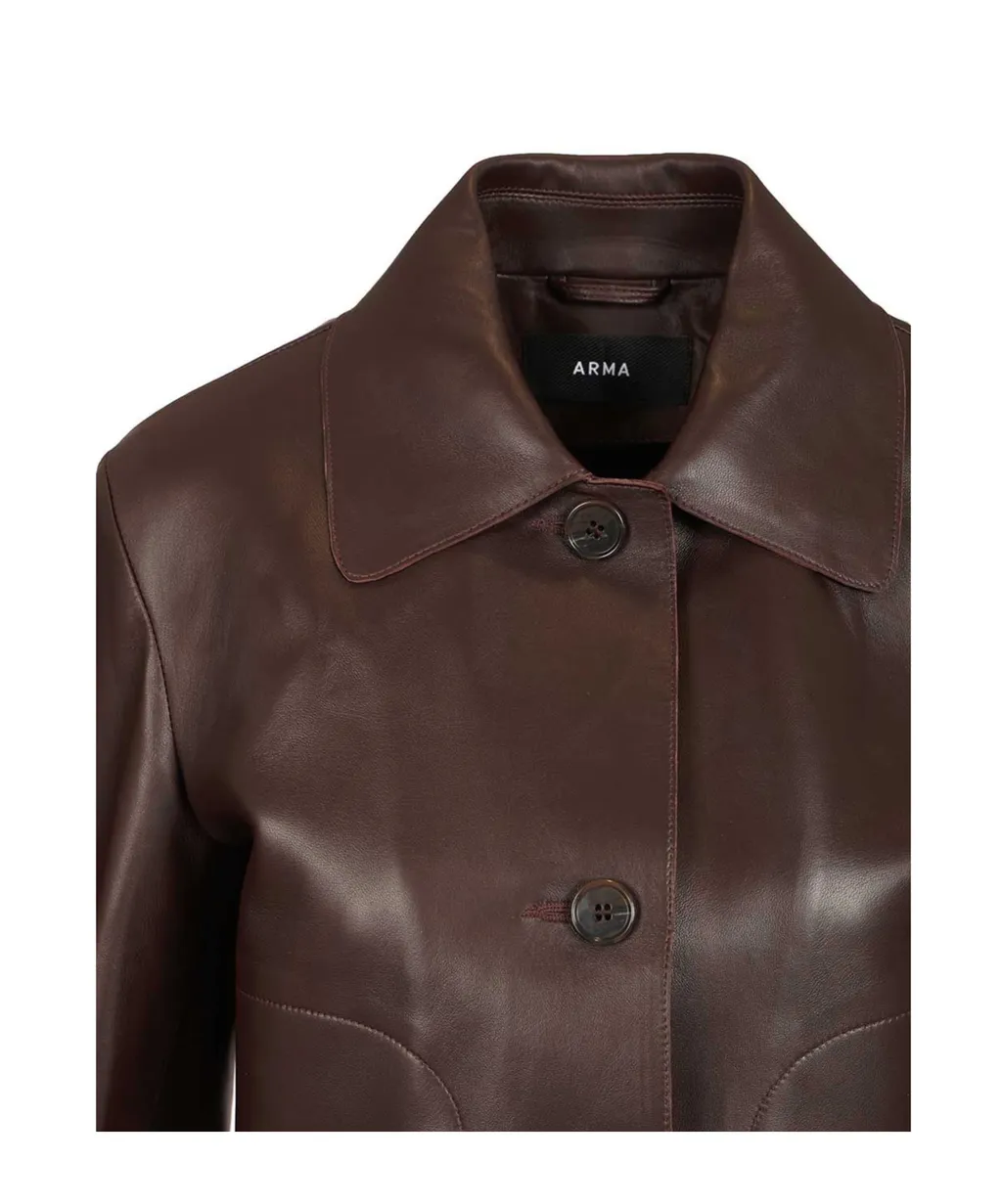 Arma Emy Cropped Leather Jacket