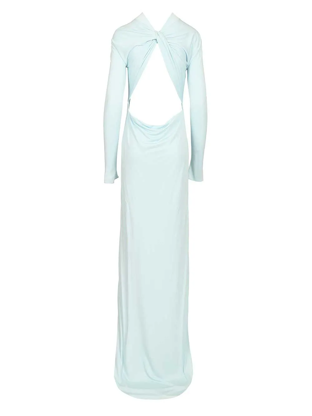 Tom Ford	Long-Sleeved Open-Back Train Gown