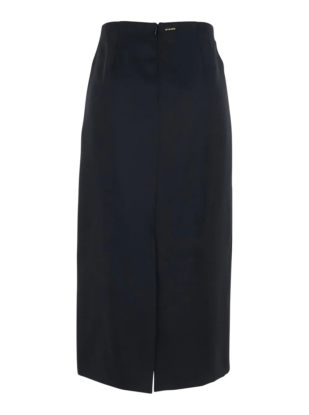Twinset Logo Plaque Zipped Skirt