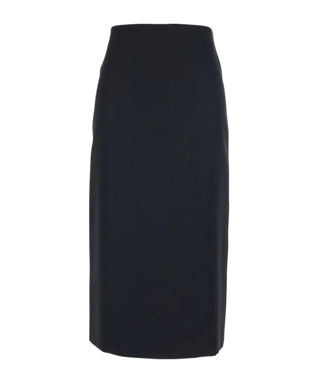 Twinset Logo Plaque Zipped Skirt